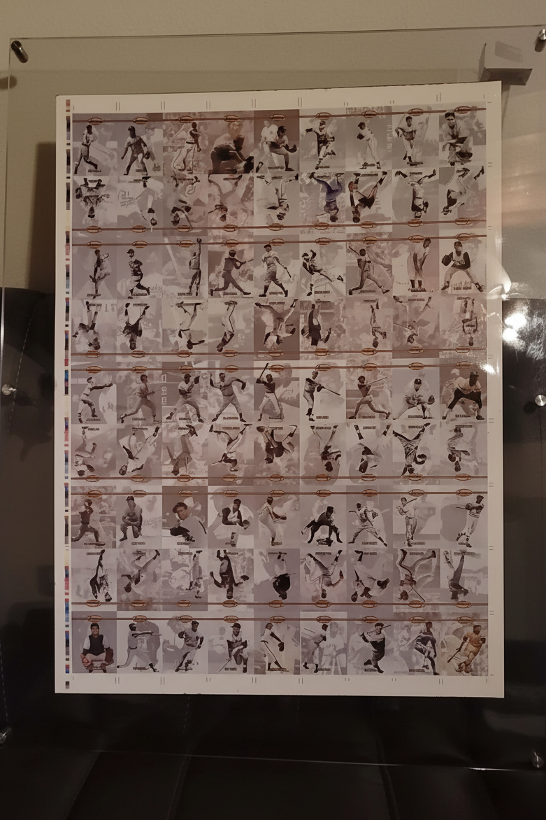 1993 Ted Williams CO., UNCUT 81 Card Sheet W/Ted Williams, Willie Mays, Lou Gehrig + More