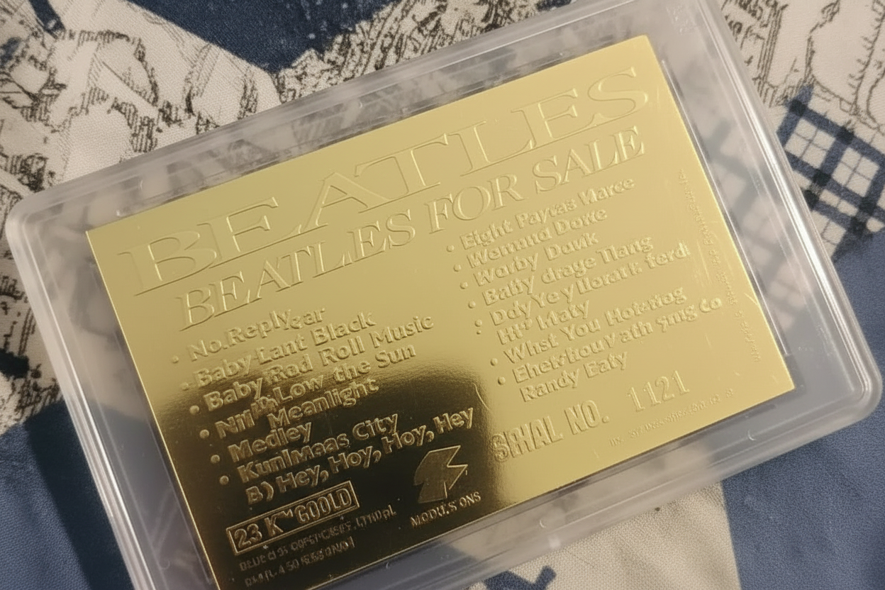 Beatles, Tarjeta de Oro de 23k, Auténtica, Sin usar