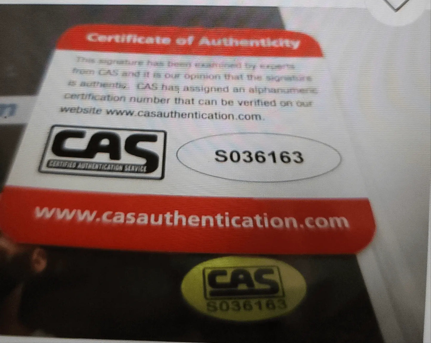 James Johnson, Autographed/Signed W/COA,