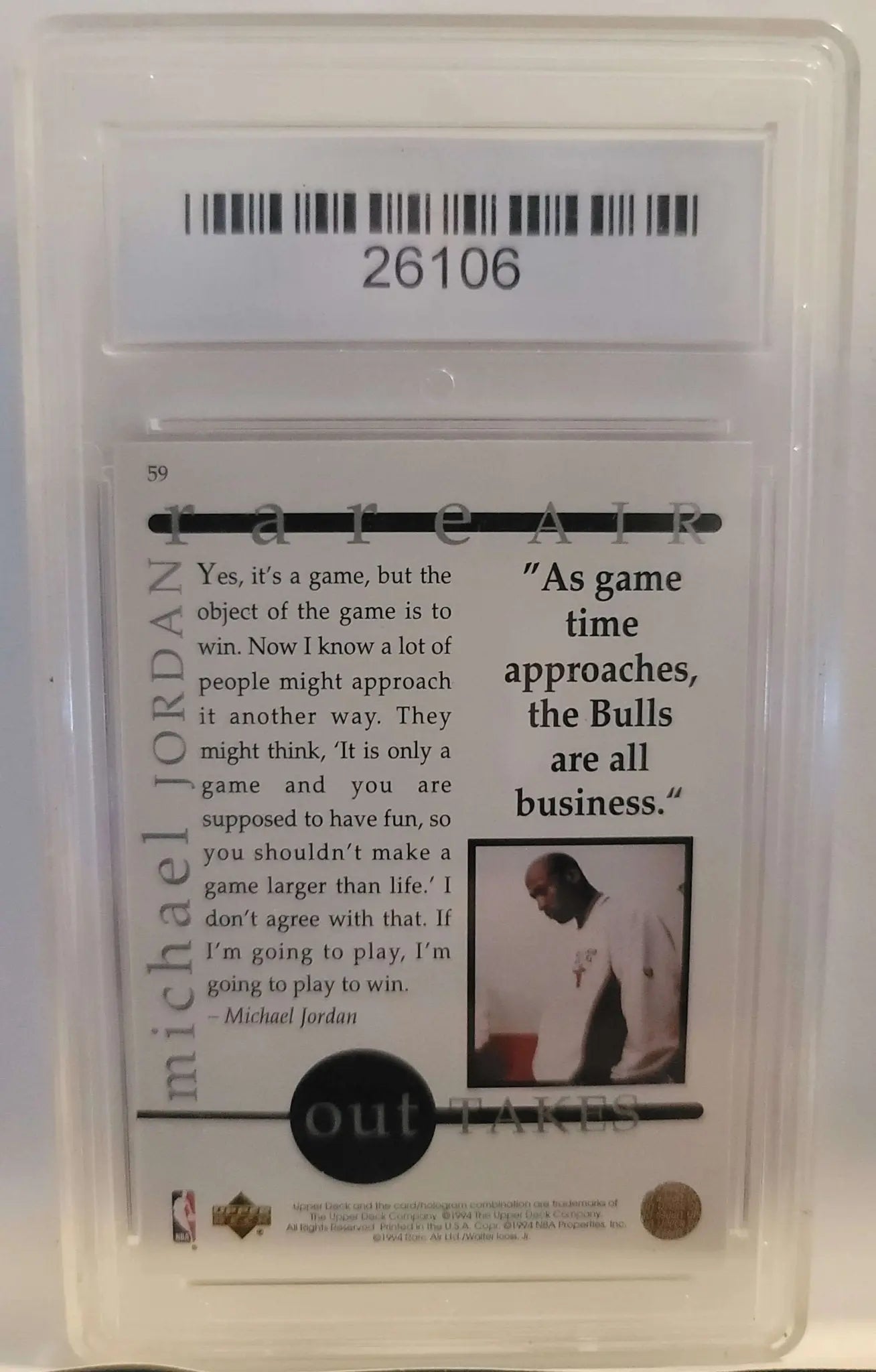 Michael Jordan, Rare Air Card, Mint