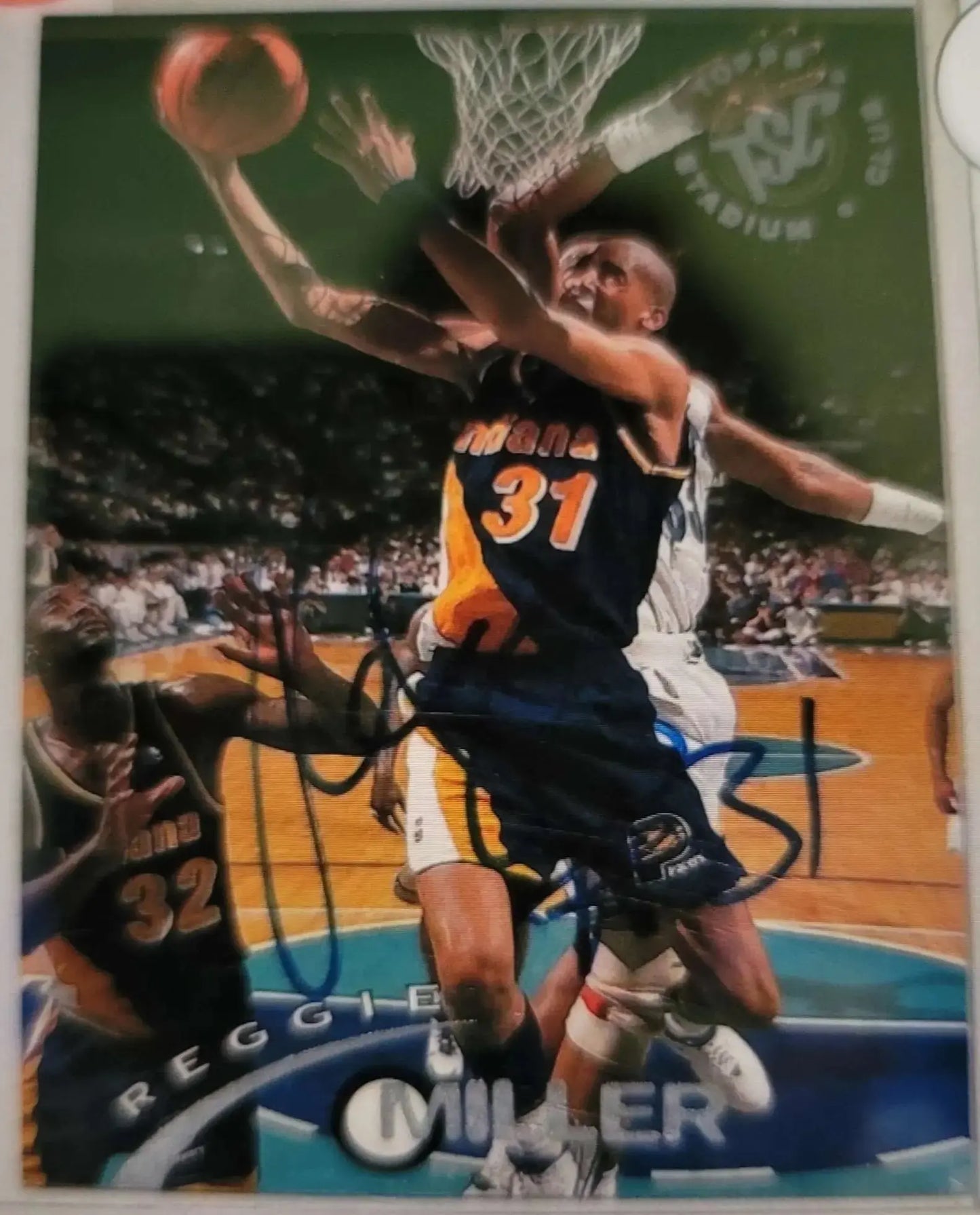 Reggie Miller, Autographed, TSC Card Rosa's Aromatherapy