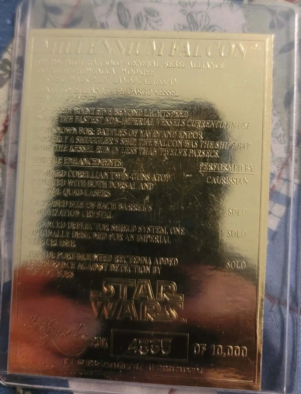 Star Wars, 23k Gold Card, Mint Condition,