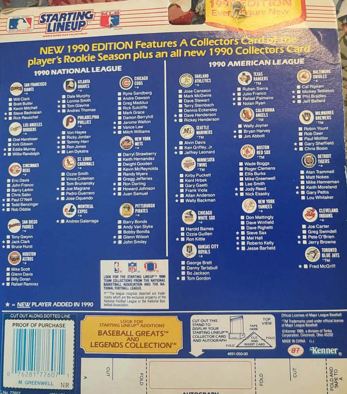 Starting Lineup, Mike Greenwell, Featuring Rookie Year 1987,