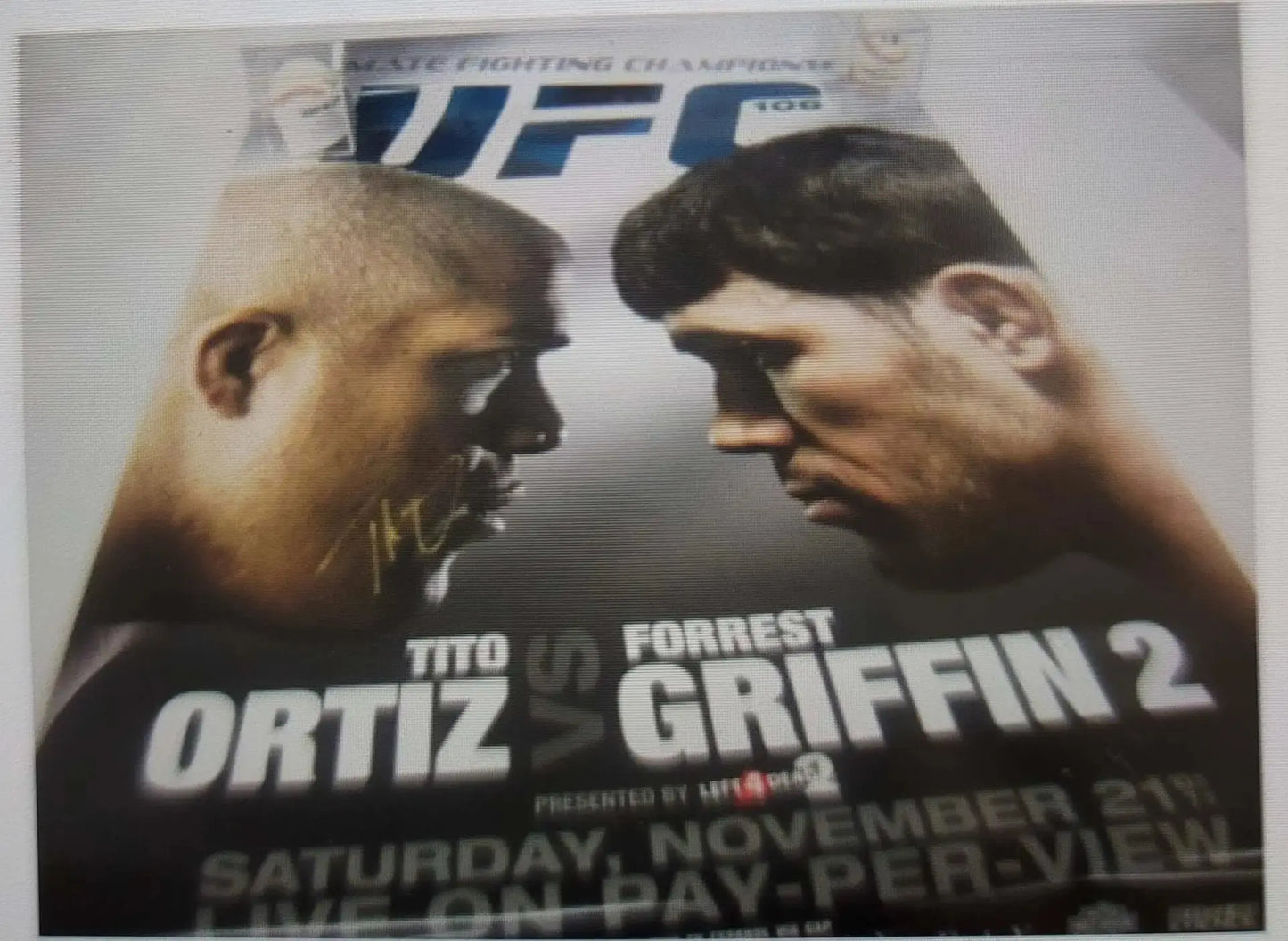 Tito Ortiz, UFC, Signed Poster, Certified Rosa's Aromatherapy