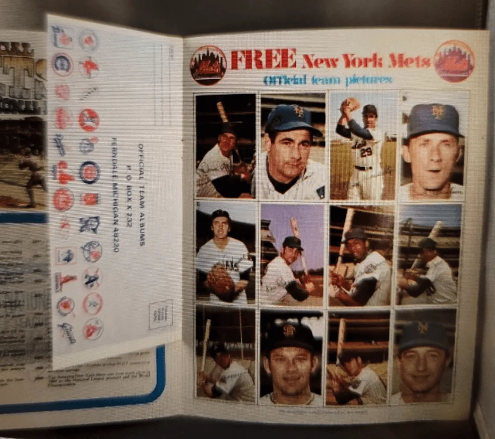 1971 NewYork Mets Book W/Stamp Sheets still attached, Nolan Ryan, Tom Seavet