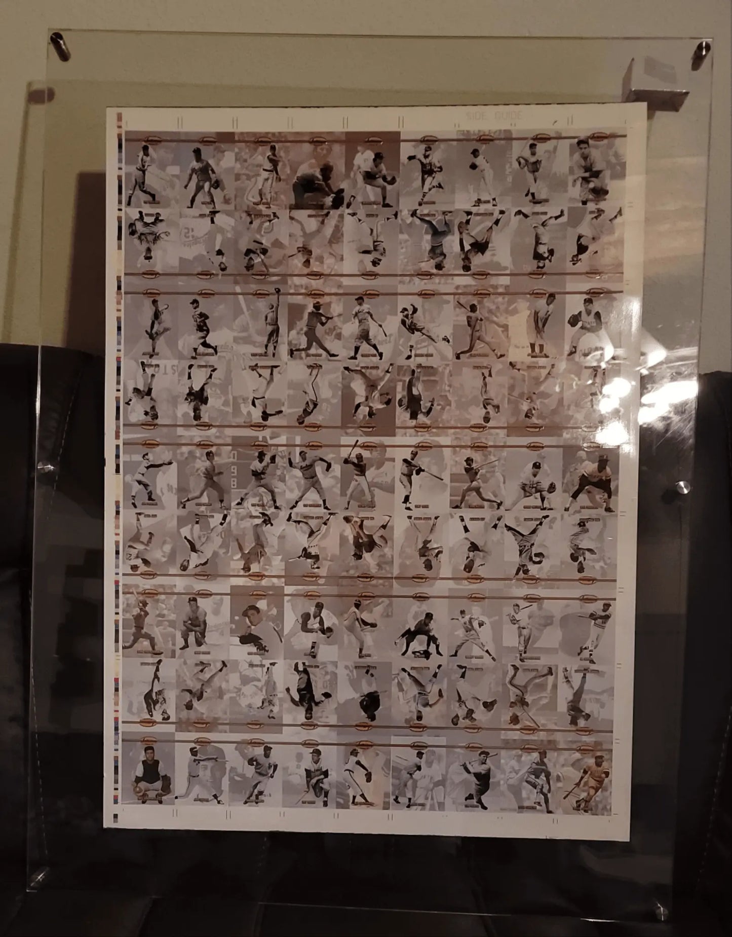 1993 Ted Williams CO., UNCUT 81 Card Sheet W/Ted Williams,Willie Mays, Lou Gehrig + More