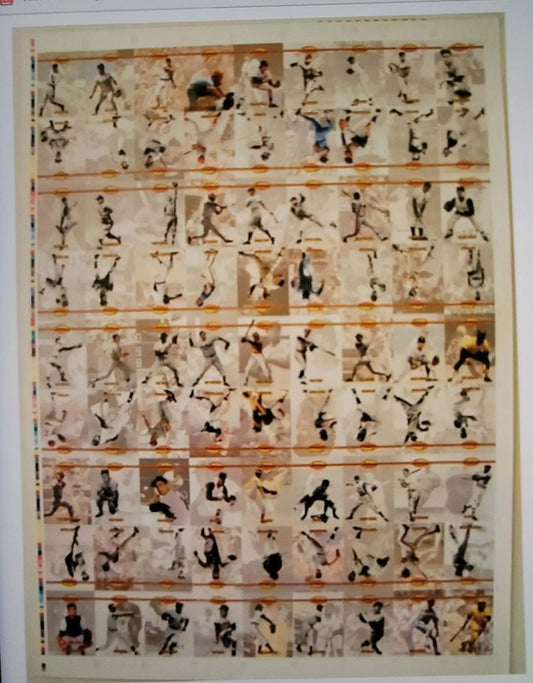 1993 Ted Williams CO., UNCUT 81 Card Sheet W/Ted Williams,Willie Mays, Lou Gehrig + More