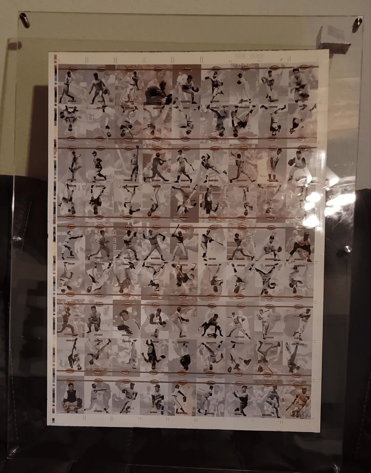 1993 Ted Williams CO., UNCUT 81 Card Sheet W/Ted Williams,Willie Mays, Lou Gehrig + More