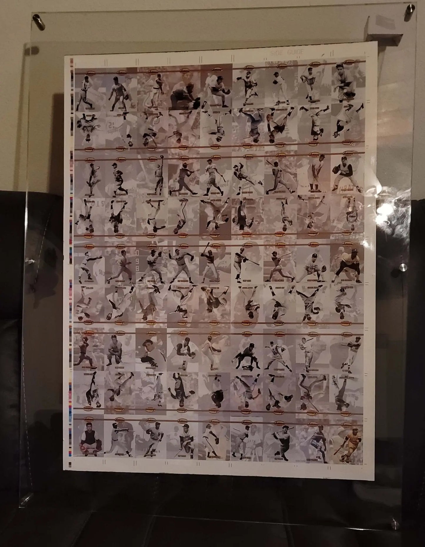 1993 Ted Williams CO., UNCUT 81 Card Sheet W/Ted Williams,Willie Mays, Lou Gehrig + More