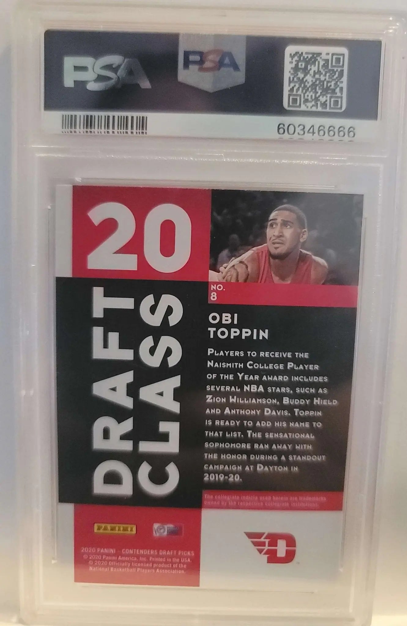 2020 Panini Contenders, DP, Obi Toppin