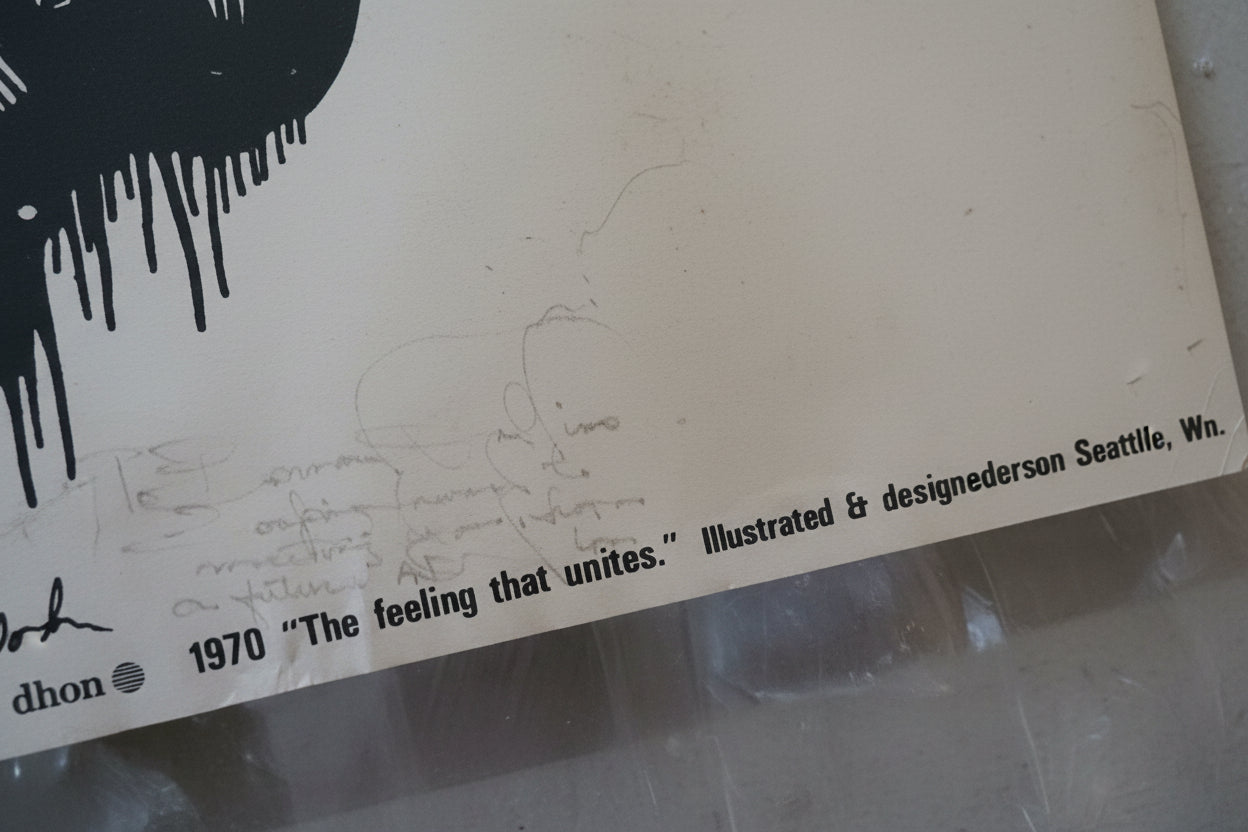 Rare Vintage 1970 B. B. King Poster 34x44 – Dan Henderson Seattle Artist – Blues Memorabilia – Estate Collection