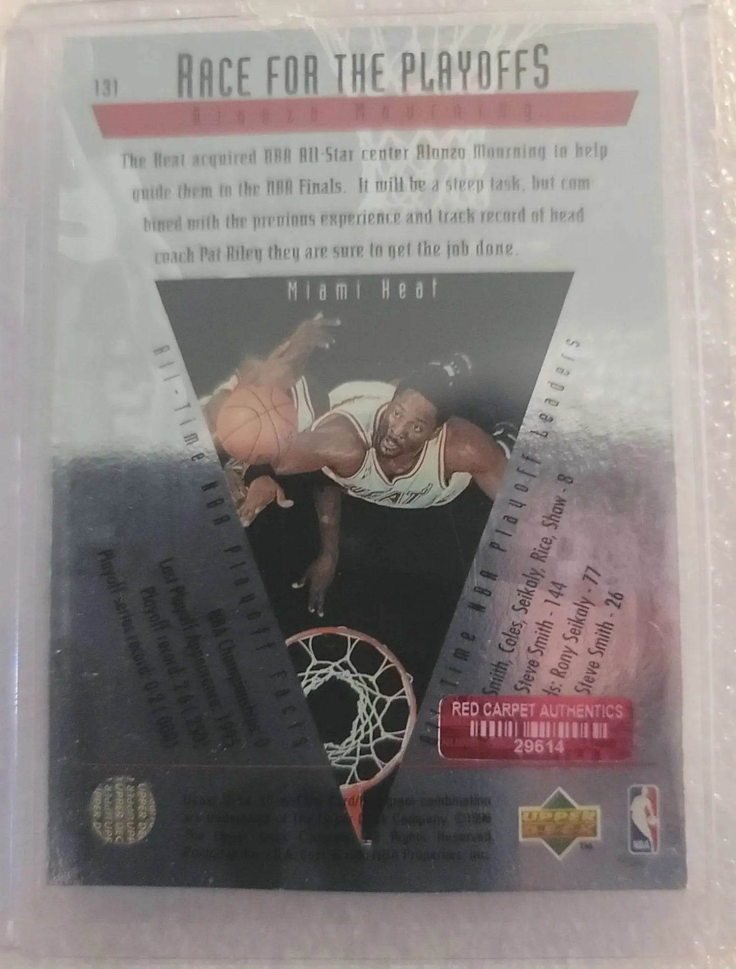 Alonzo Mourning, Trading card, Mint,