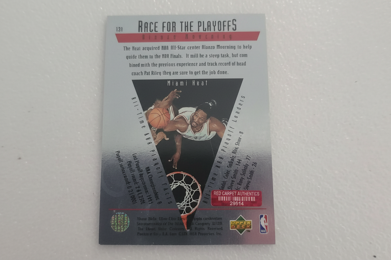 Alonzo Mourning, Carte à collectionner, Neuf