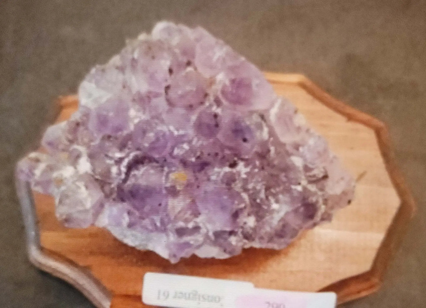 Amethyst,large piece on Wooden Base
