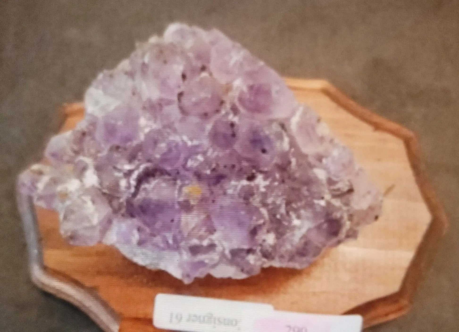 Amethyst,large piece on Wooden Base