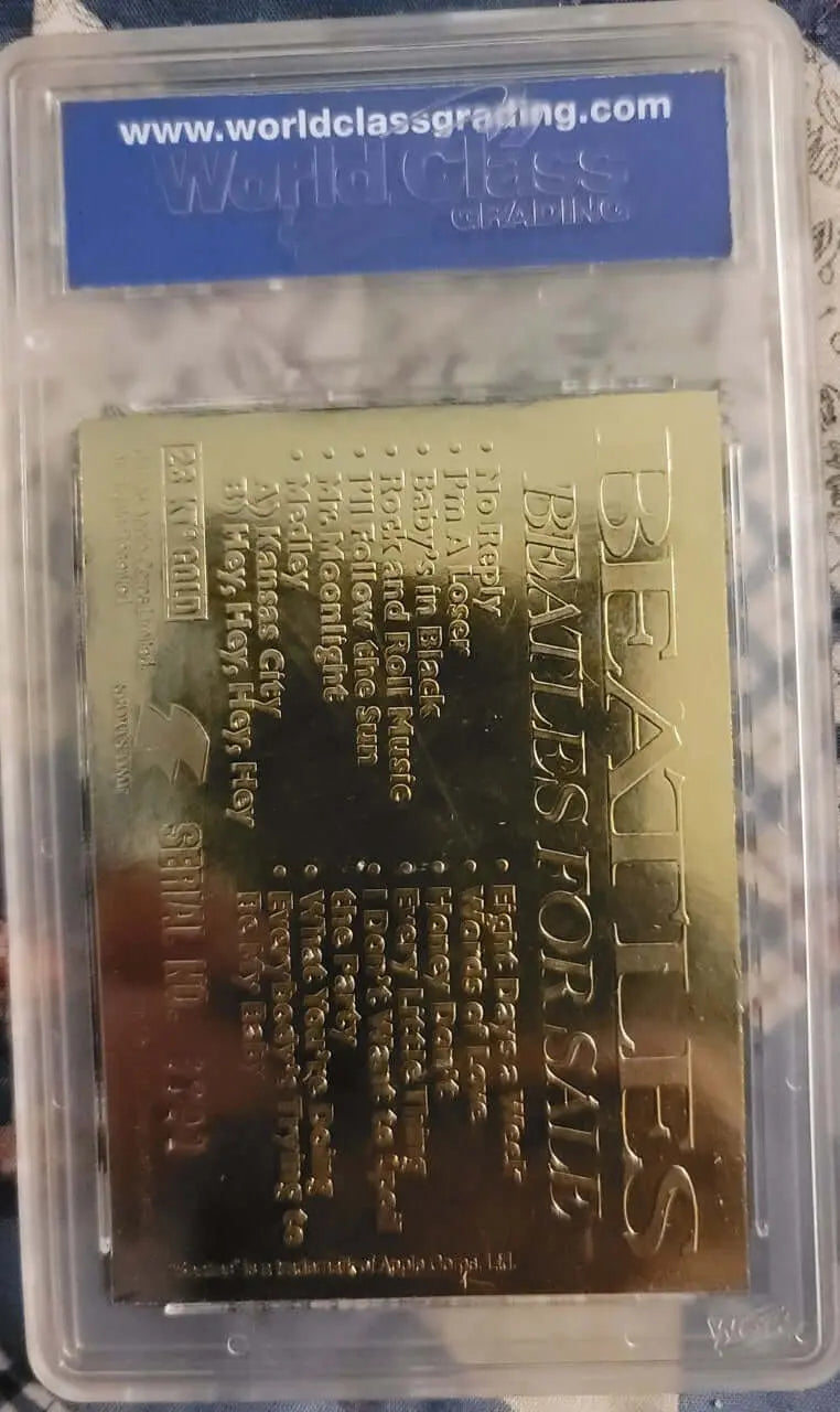 Beatles, 23k Gold Card, Authentic, Mint, Rosa's Aromatherapy