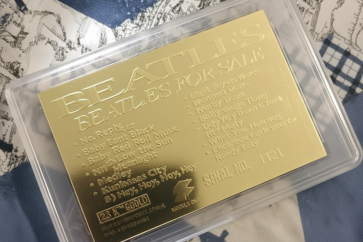 Beatles, Tarjeta de Oro de 23k, Auténtica, Sin usar