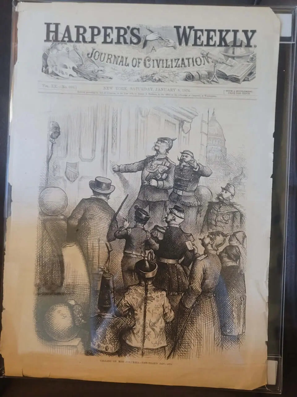 CALLING ON MISS COLUMBIA, NEW-YEAR'S DAY, 1876,