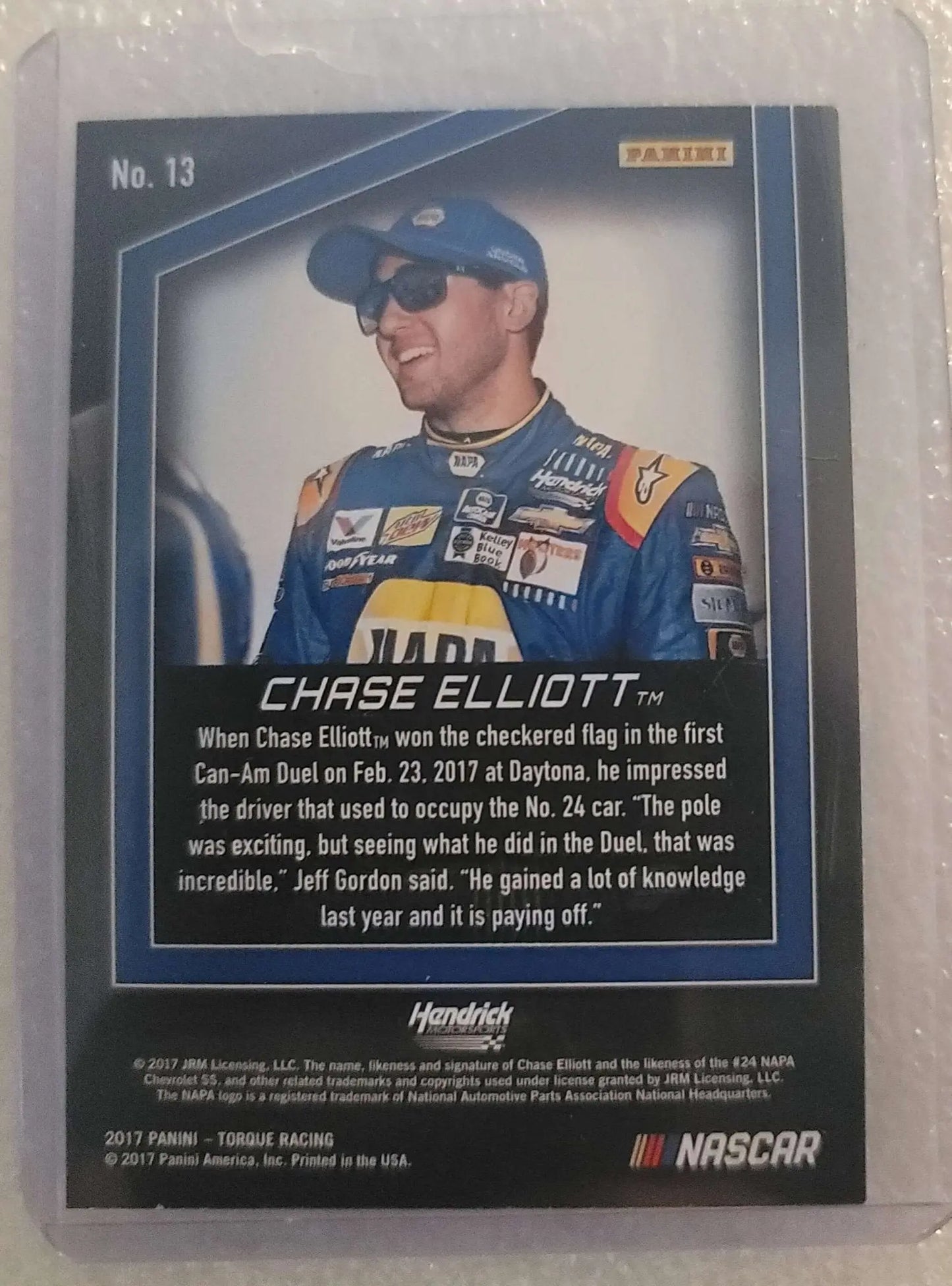 Chase Elliott, Collectors Card, Panini, Mint,