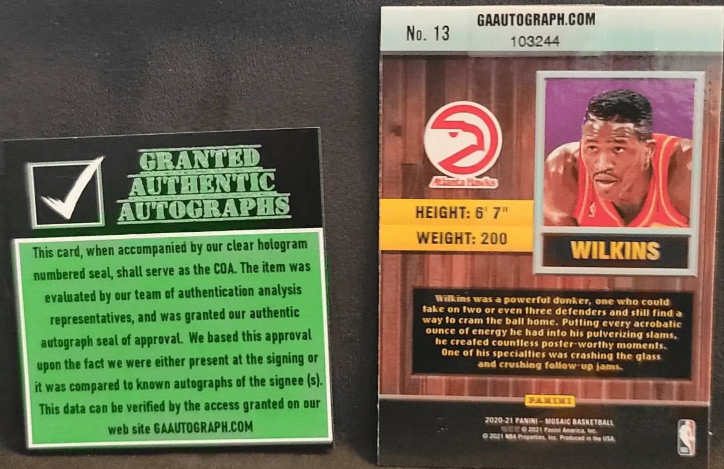 Dominique Wilkins, "Jam Masters" Authentic,