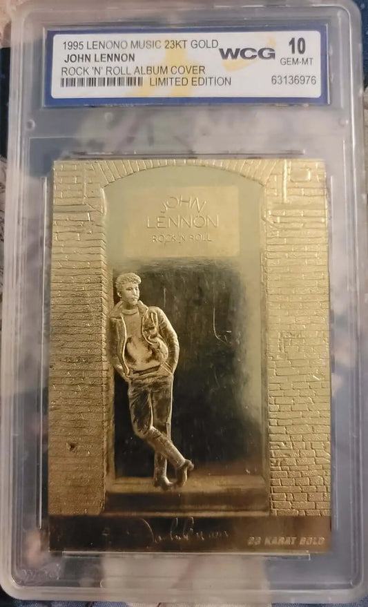 John Lennon, 23k Gold Card, Authentic, Rosa's Aromatherapy