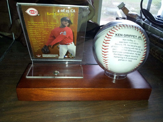 Ken Griffey Jr. Plaque with Baseball and Card,