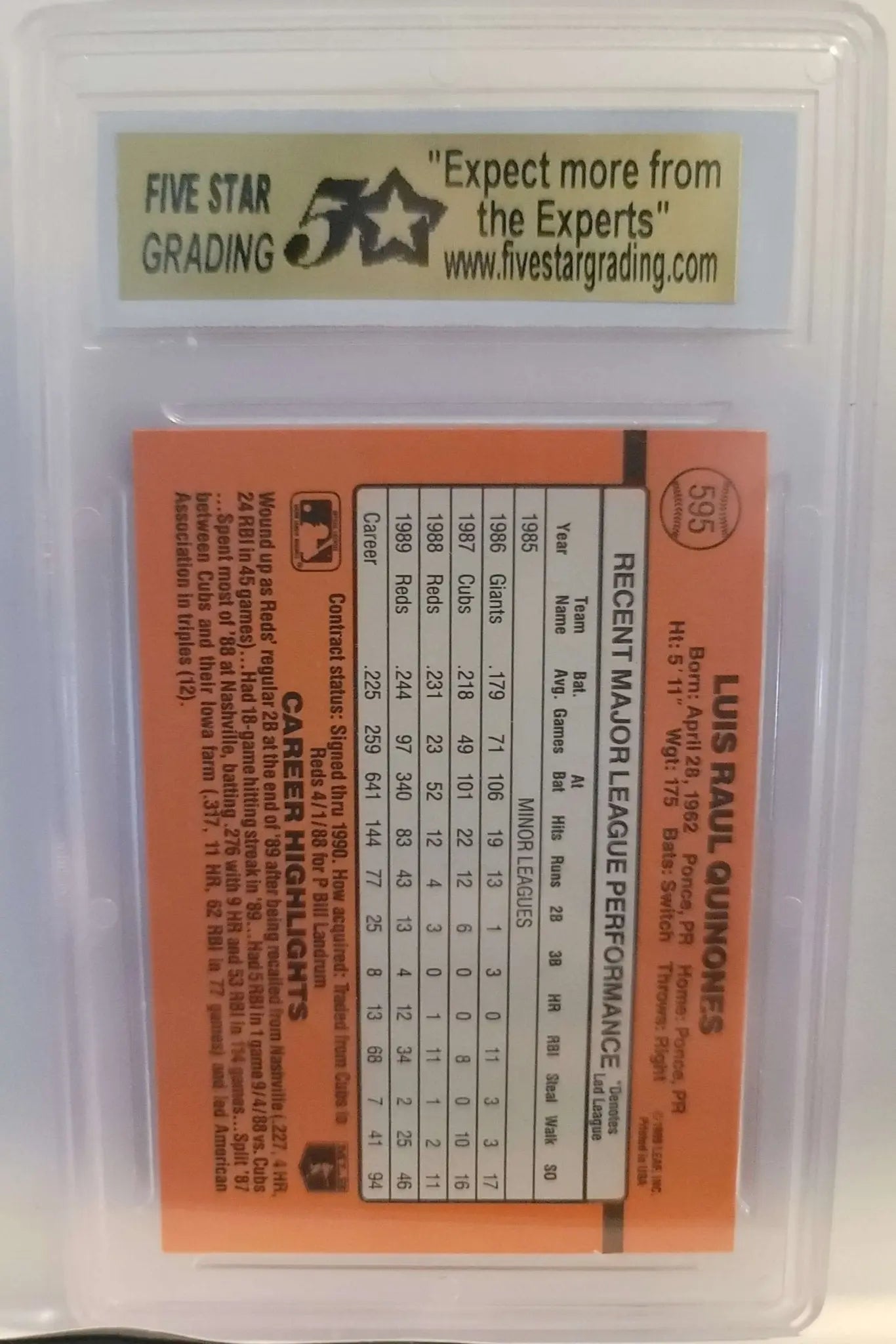 Luis Quinones, Graded, Authentic, Mint, Rosa's Aromatherapy