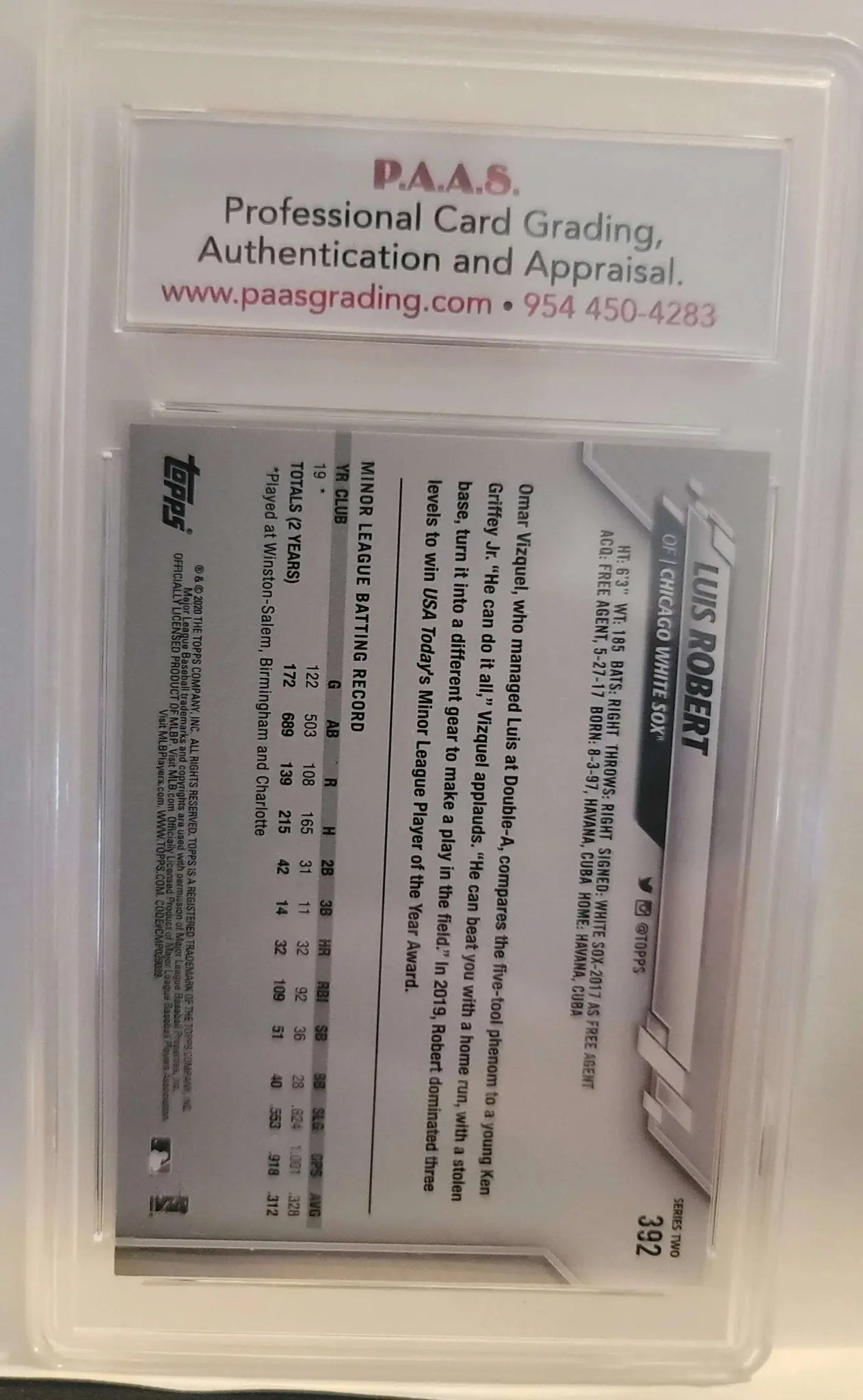 Luis Robert, 2020, Tops, Rookie, Mint