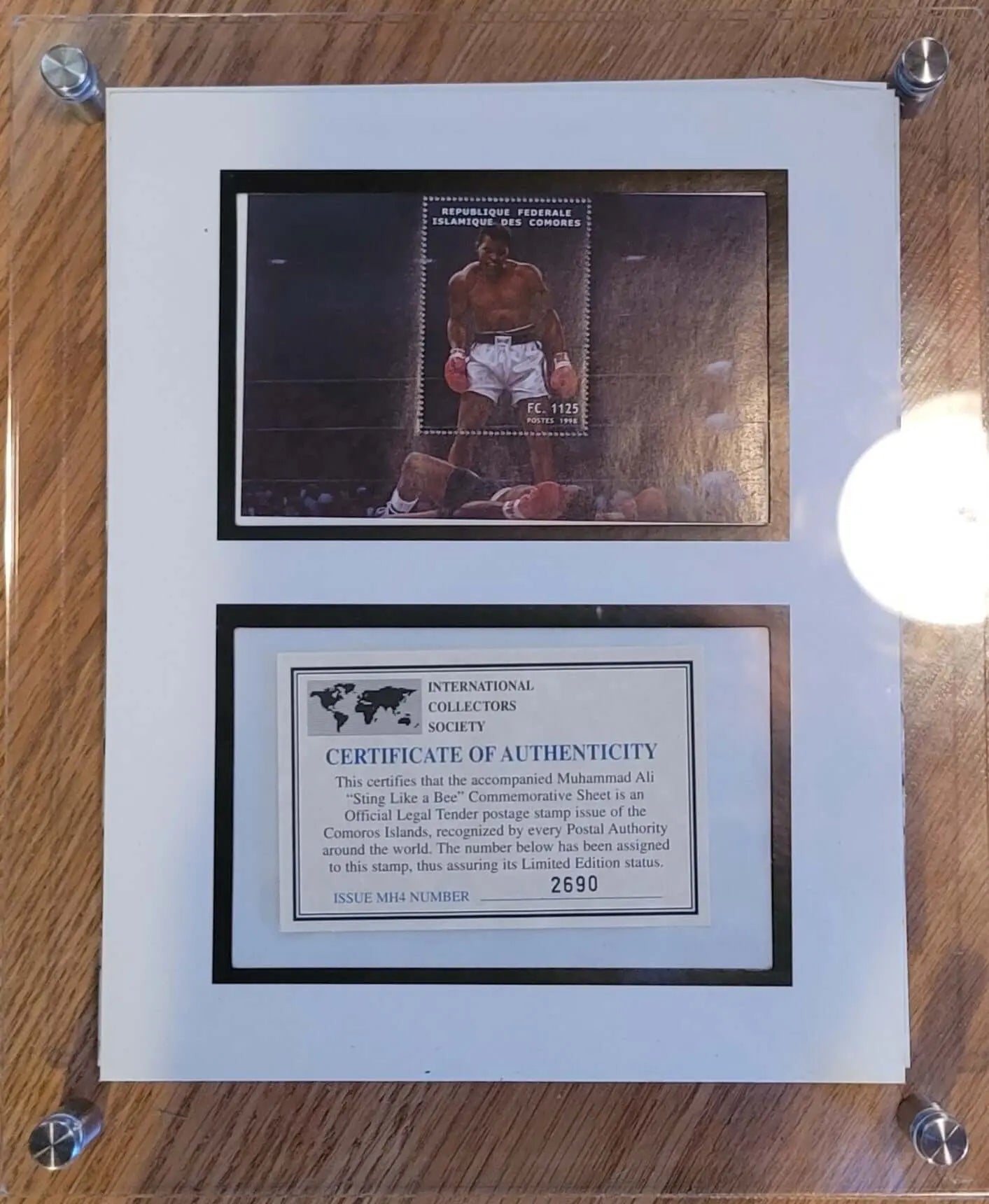 Mohamid Ali, Photographs W/COA,(2) Poses