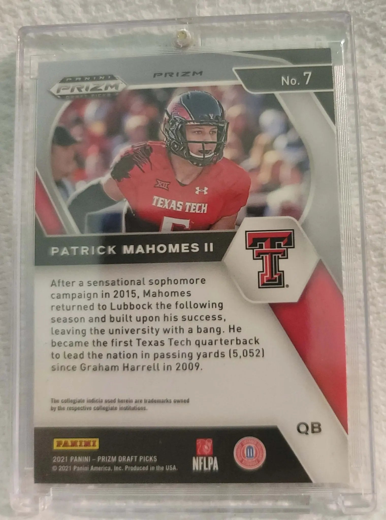 Patrick MaHomes II, Prizm Panini Card,
