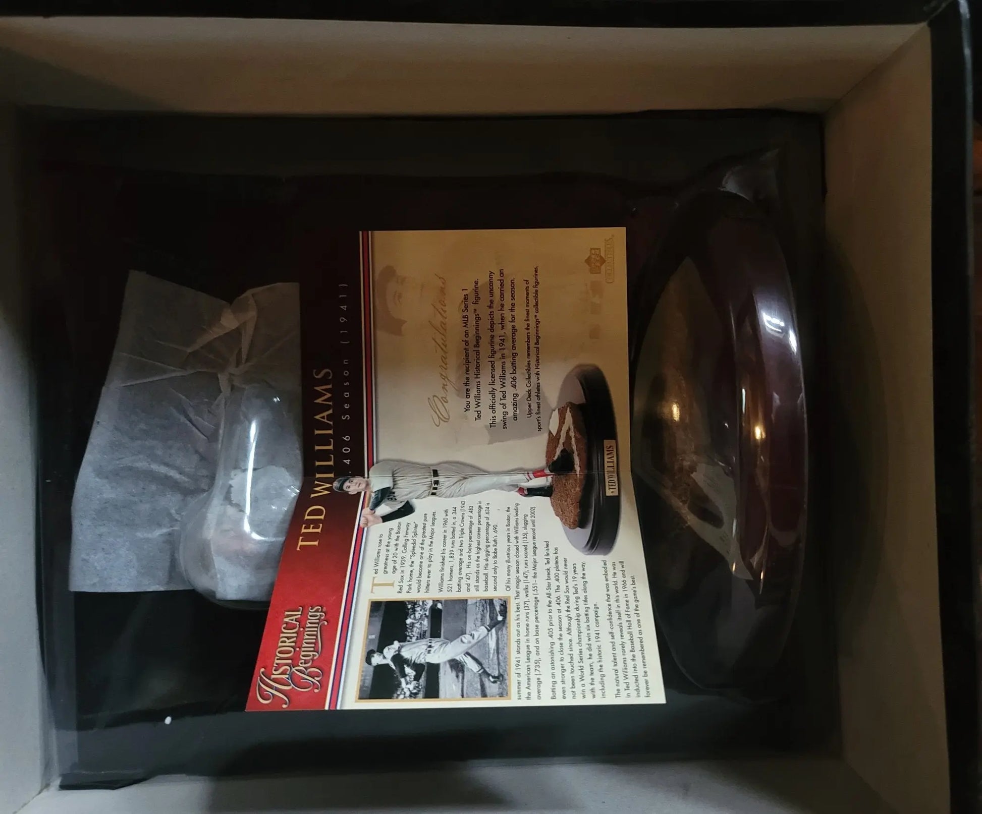Ted Williams, Historical Beginning, Upper Deck,Collectible Statue