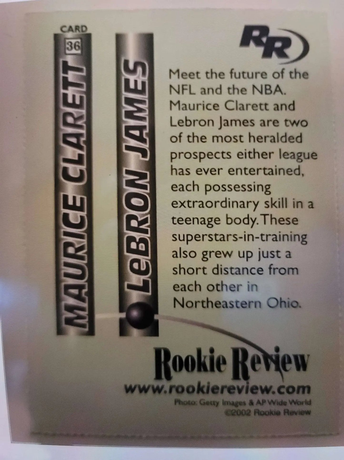2002 Rookie Review LeBron James & Maurice Clarett, High School Rookie Card Rosa's Aromatherapy