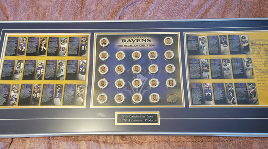 2005 Ravens Medallion Collection in frame