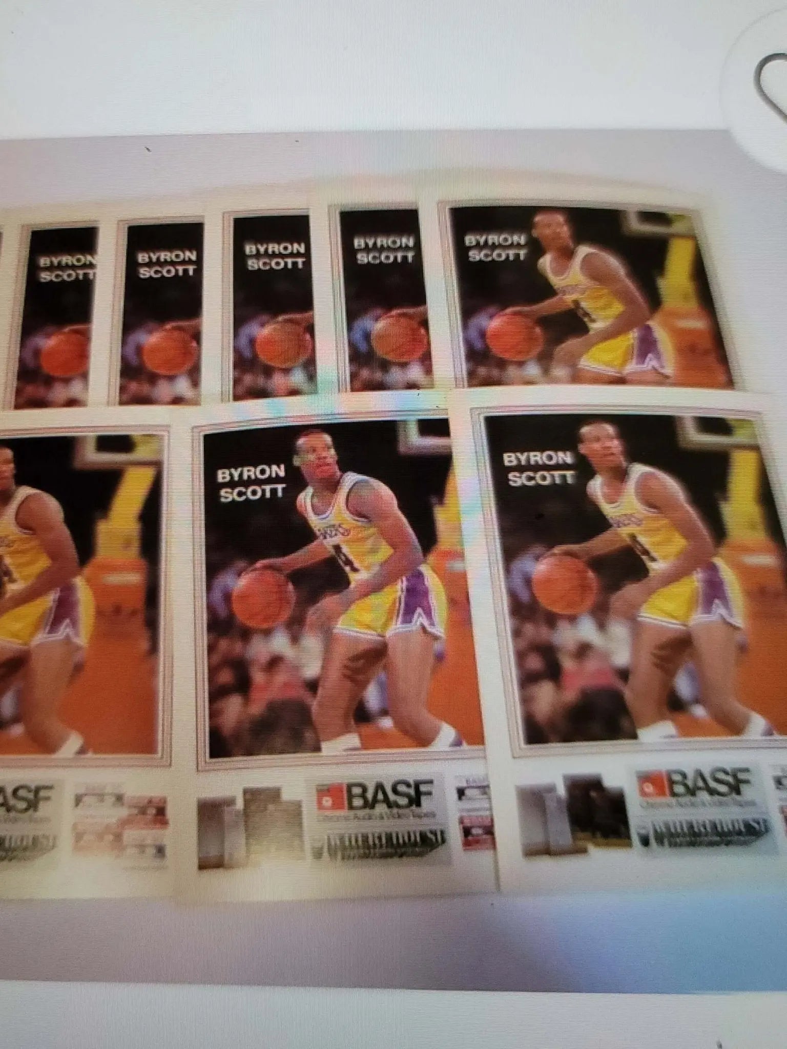Byron Scott,1984-85, Lakers BSAF Card lot, 5x7
