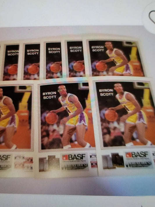 Byron Scott,1984-85, Lakers BSAF Card lot, 5x7