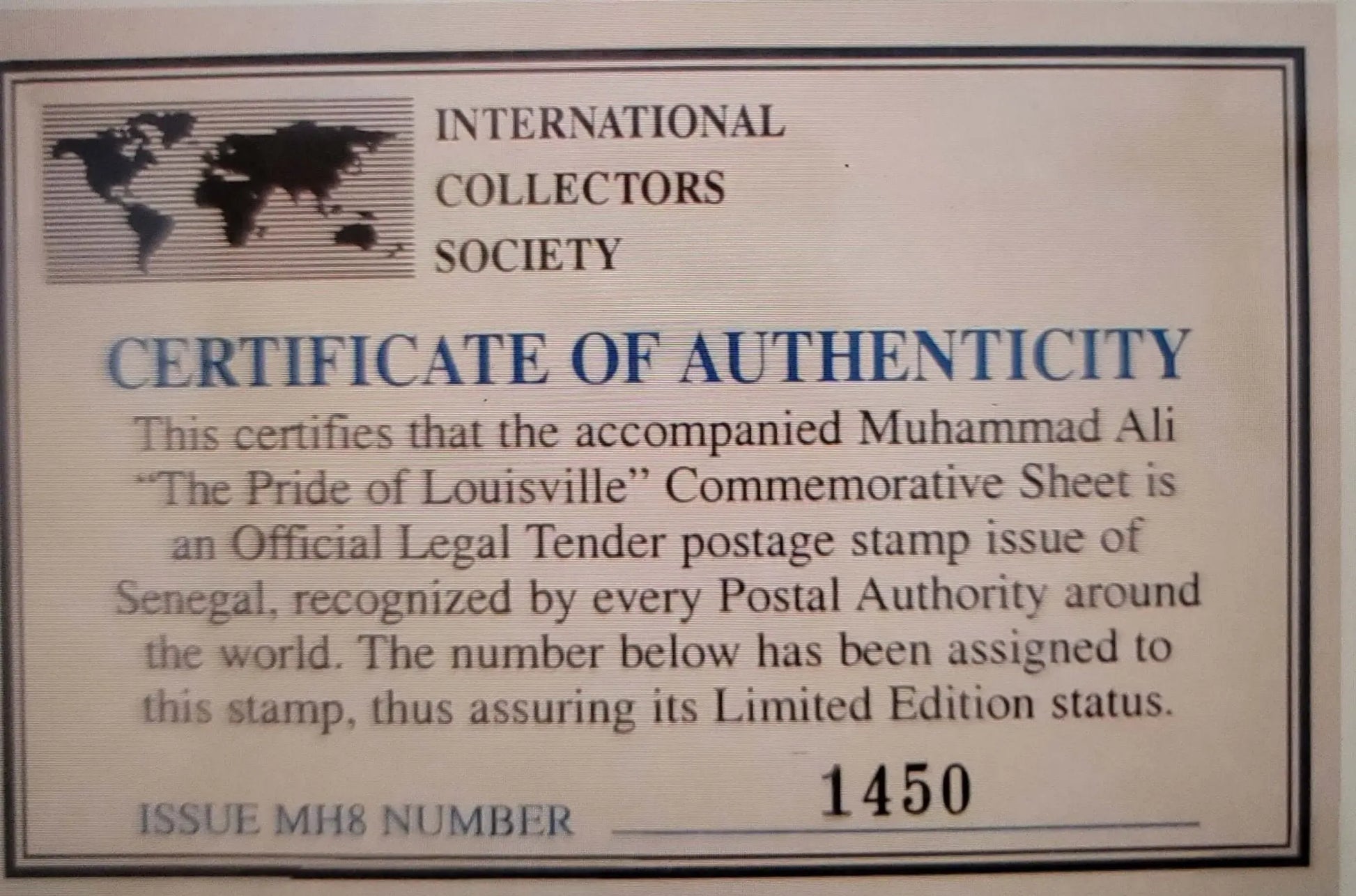 Mohamid Ali, Photographs W/COA,(2) Poses