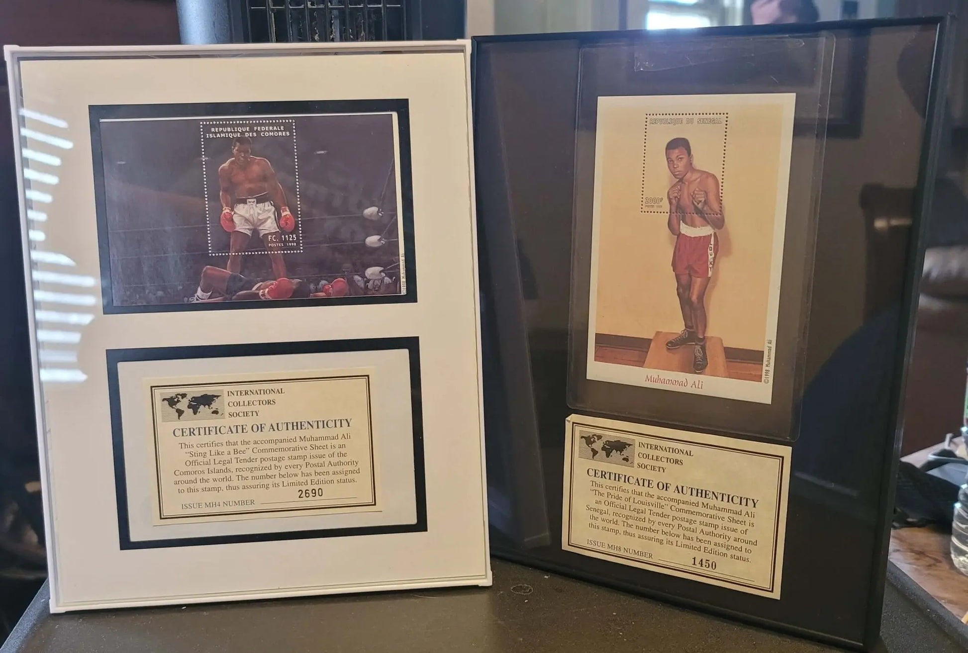 Mohamid Ali, Photographs W/COA,(2) Poses