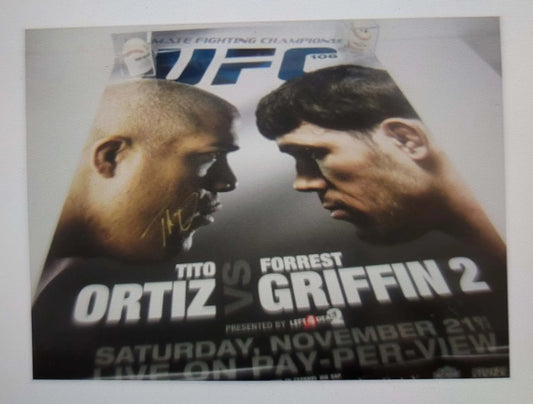 Tito Ortiz, UFC, Signed Poster, Certified Rosa's Aromatherapy